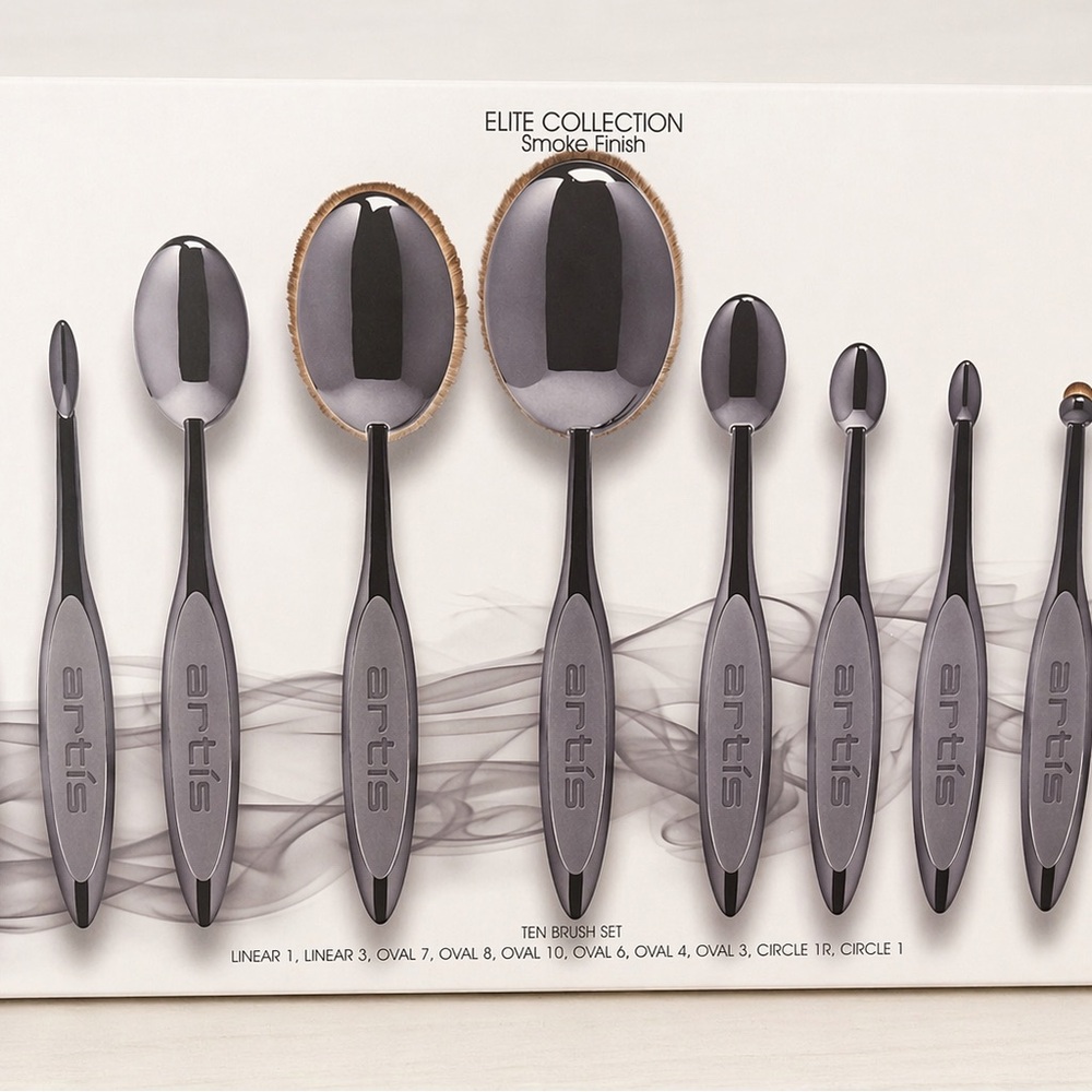 artis Elite Collection Smoke Finish Makeup Brush Set in Gray and Black